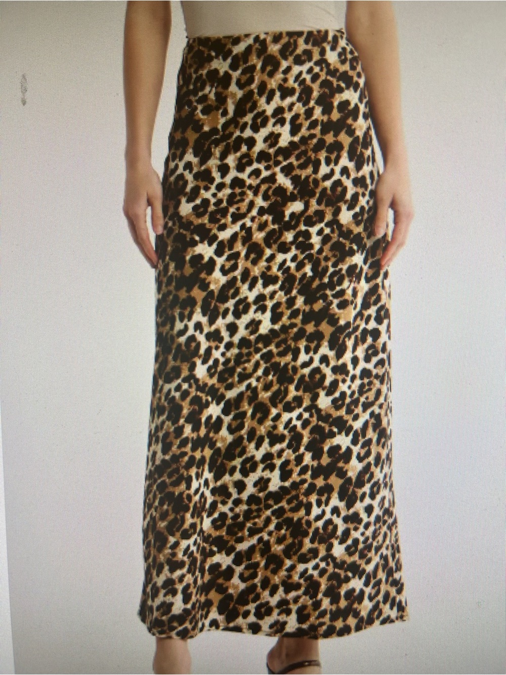 Tommy Bahama Leopard Print Maxi Skirt in Gray, Black and White.  Size S.
